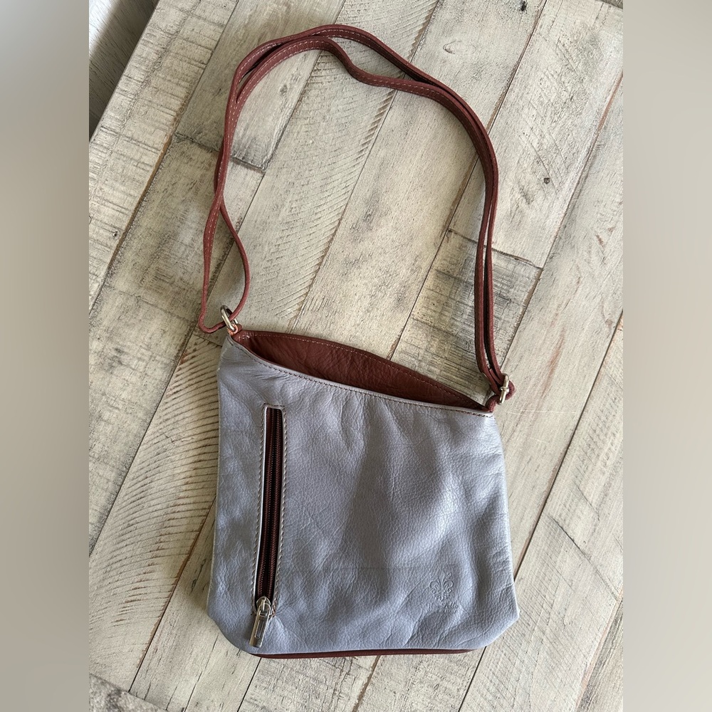VERA PELLE Soft Italian Leather Small CROSSBODY Messenger Shoulder Bag